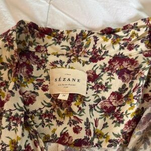 Sézane Floral Blouse Perfect condition Size EU 32 / US 0